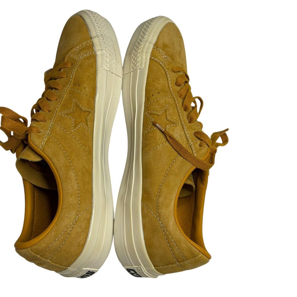 Converse Cons One Star Suede Sneaker Shoe Unisex Saffron Gold Men 9 Women 10.5 - Picture 9 of 13